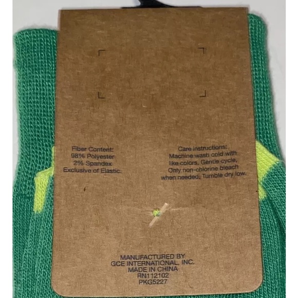 Kiss Me I’m Irish Crew Socks 1 Pair Men 6-12 Green White w Clover ☘️ Vintage Red - Picture 4 of 9